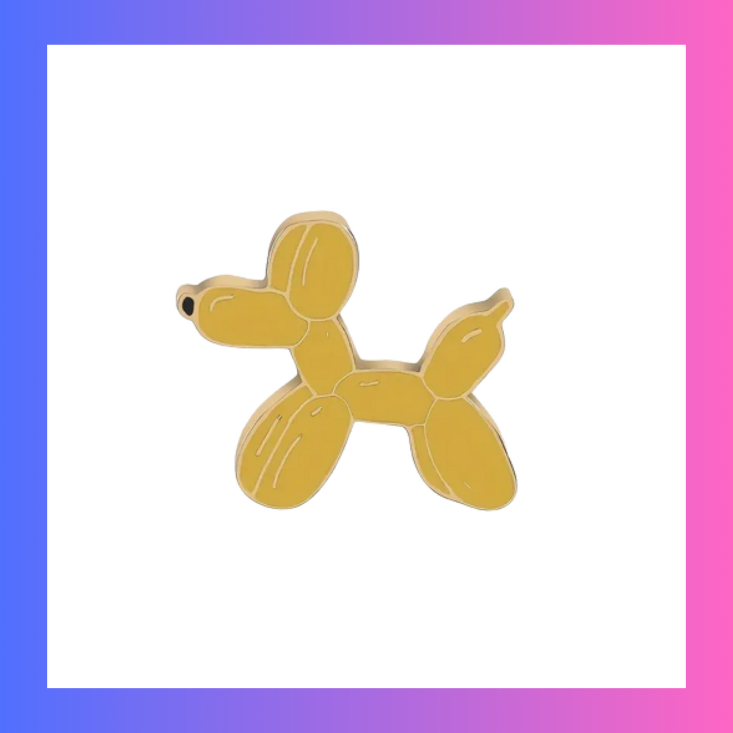 Yellow balloon dog Pin