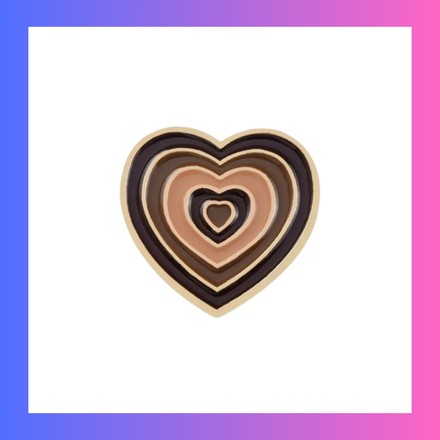 Brown hearts Pin