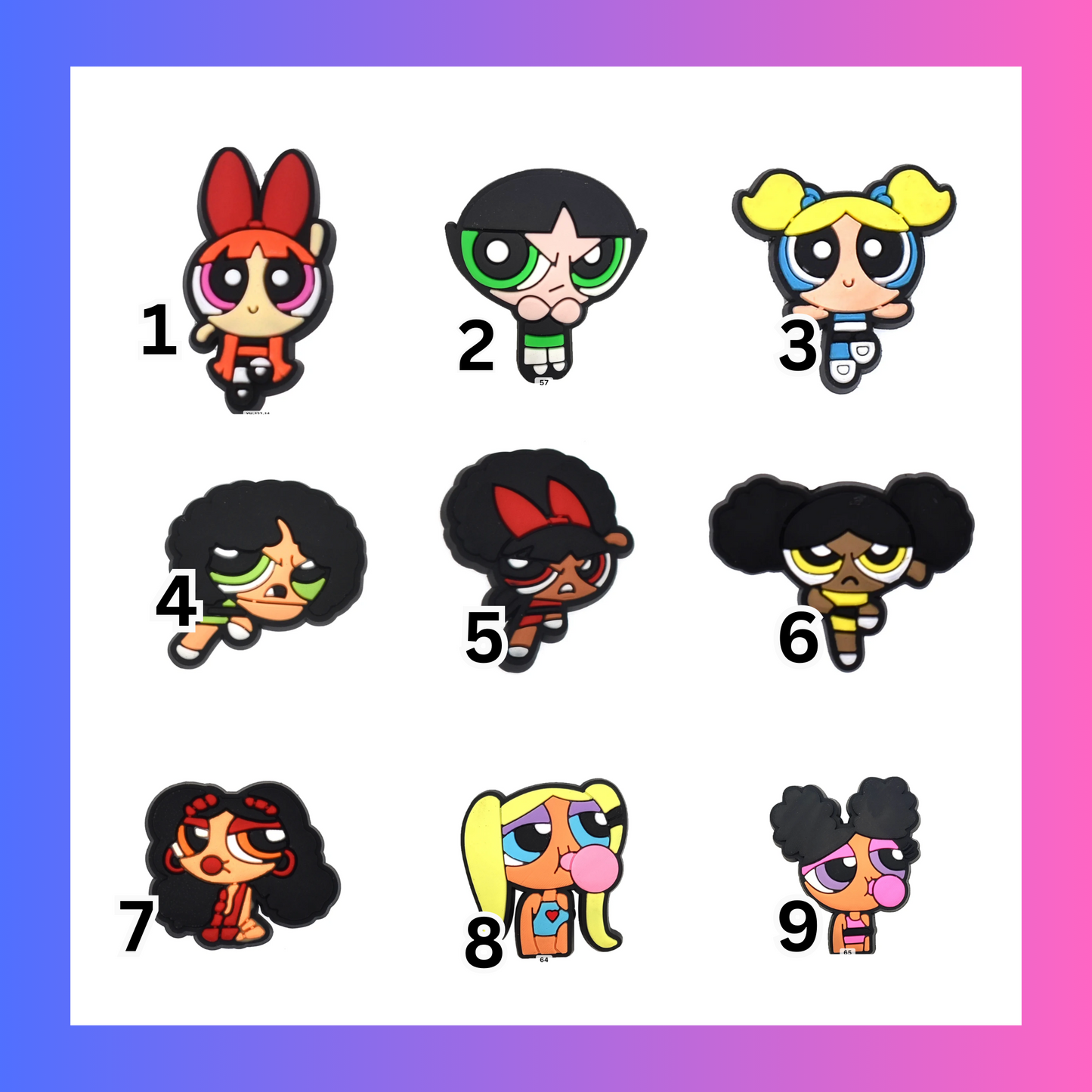 Power Puff Girl Charms