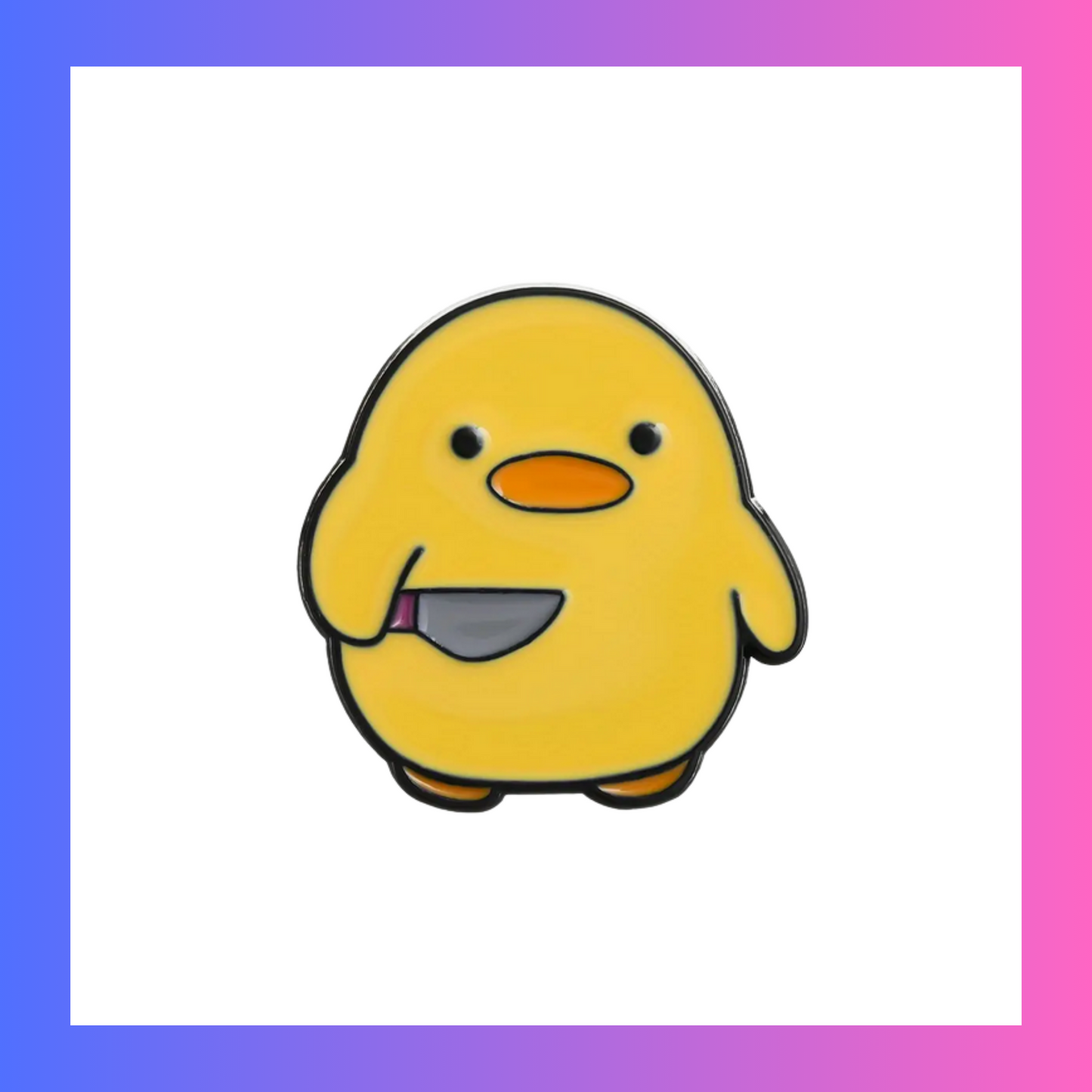 Duck with a knife Pin