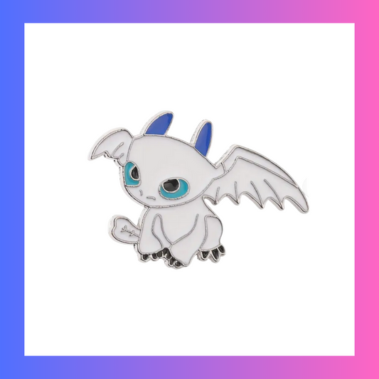 Light Furry Dragon Pin