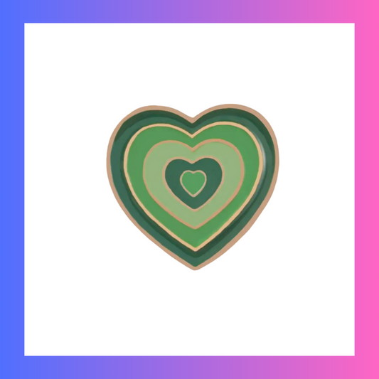 Green heart Pin