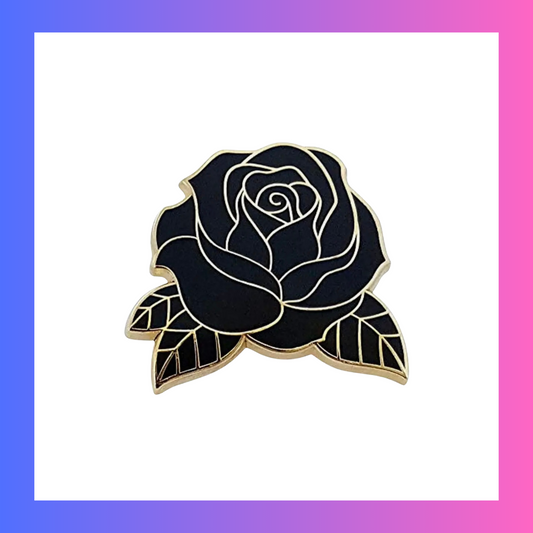 Black rose Pin