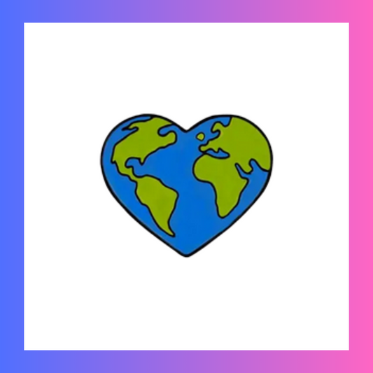 Heart earth Pin