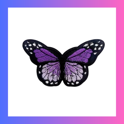 Purple Butterfly Iron on Patch