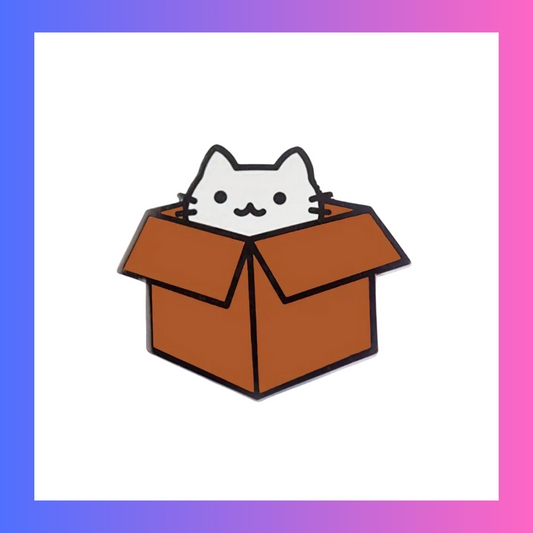 Cat in a box Pin