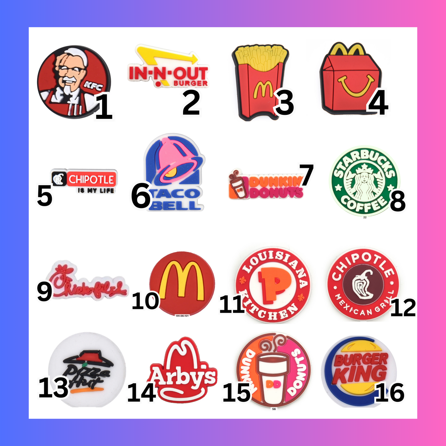 Fast Food Charms