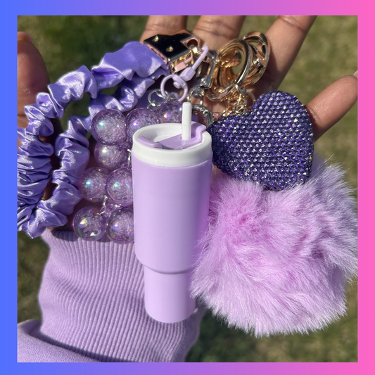 Purple Bag Charm Bundle